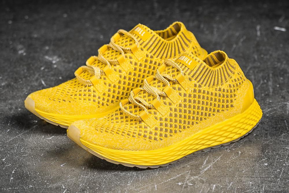 Chaussure Running NOBULL Homme Jaune - Chaussures NOBULL Lemon Drop Knit Runner,France (8359-OVGPS)